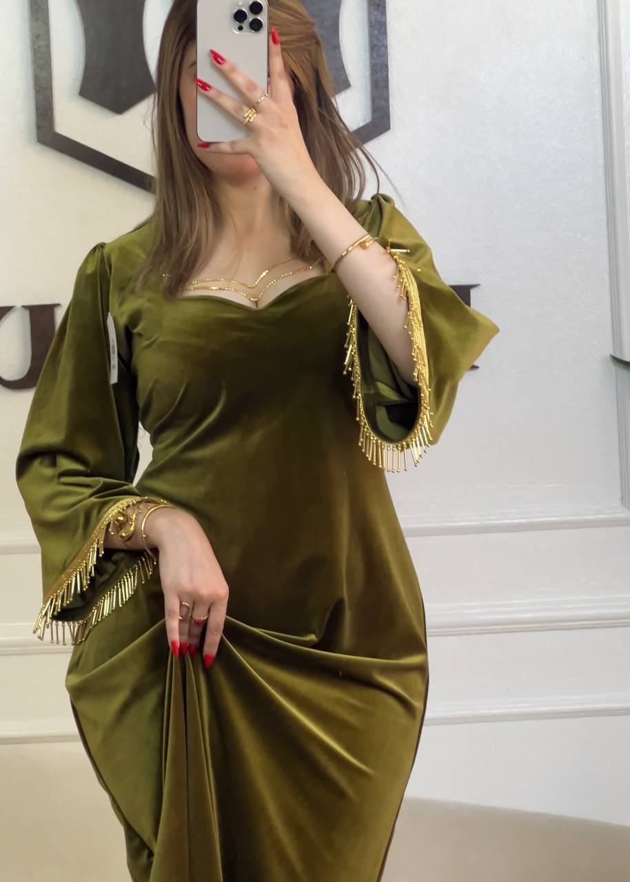 ROBE -IMMOU- Vert olive