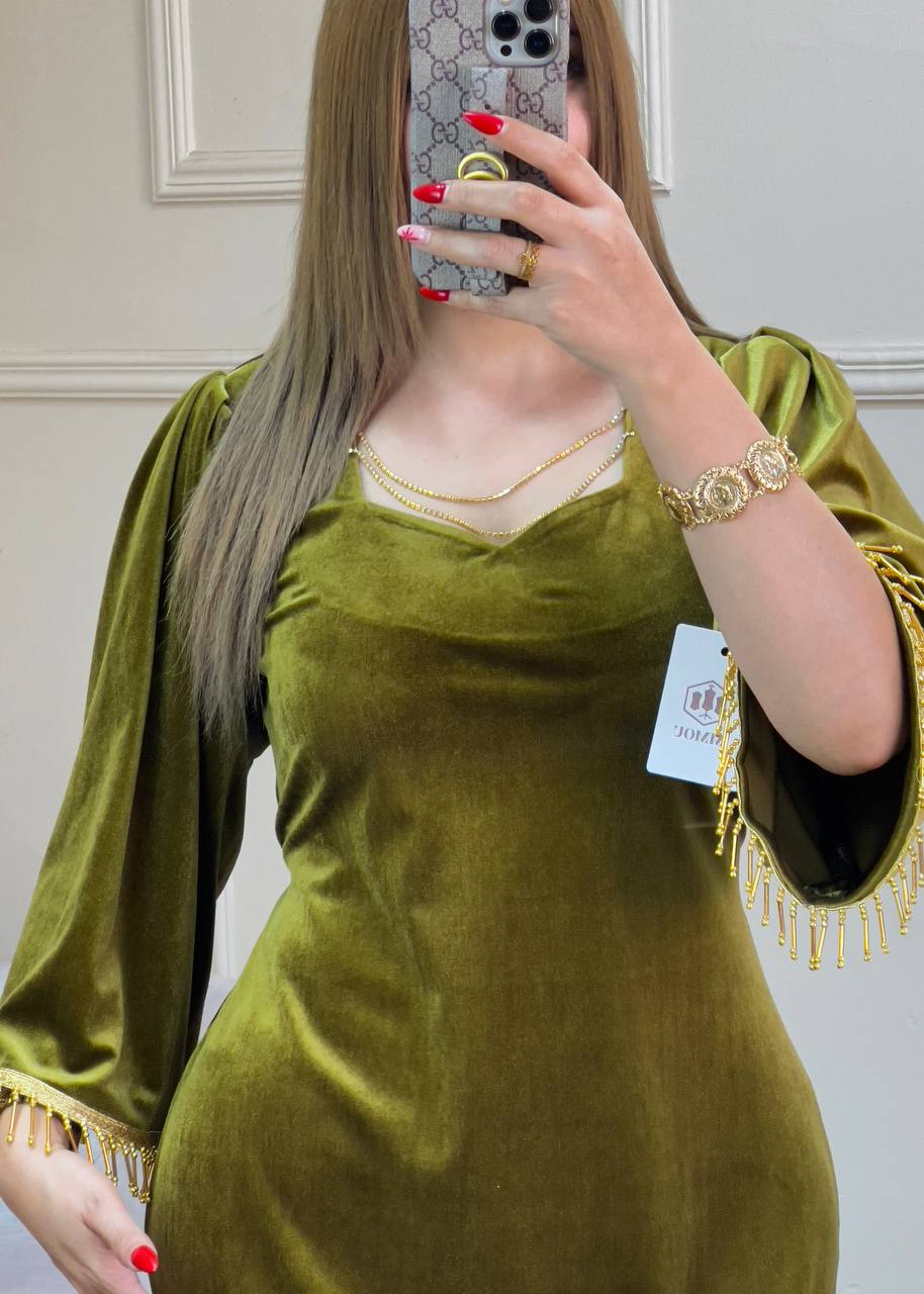 ROBE -IMMOU- Vert olive