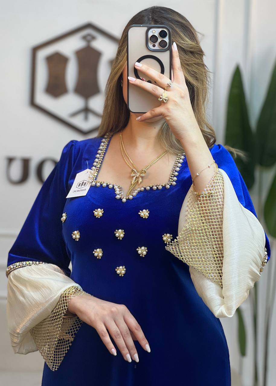 Robe-YASSMINE-Bleu roi